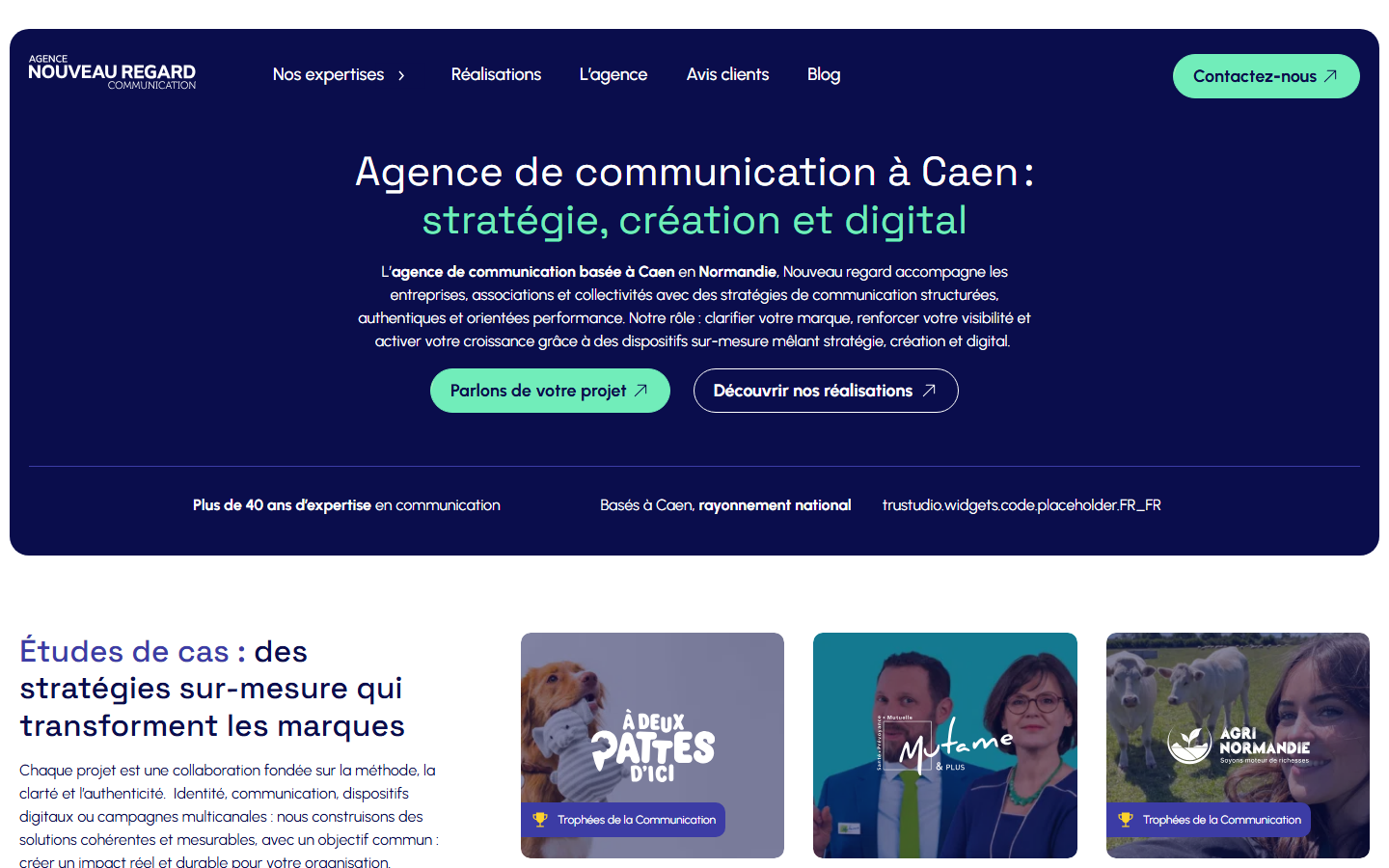 Aperçu du site de AGENCE NOUVEAU REGARD