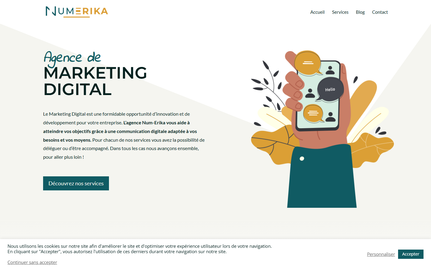 Aperçu du site de Num-Erika
