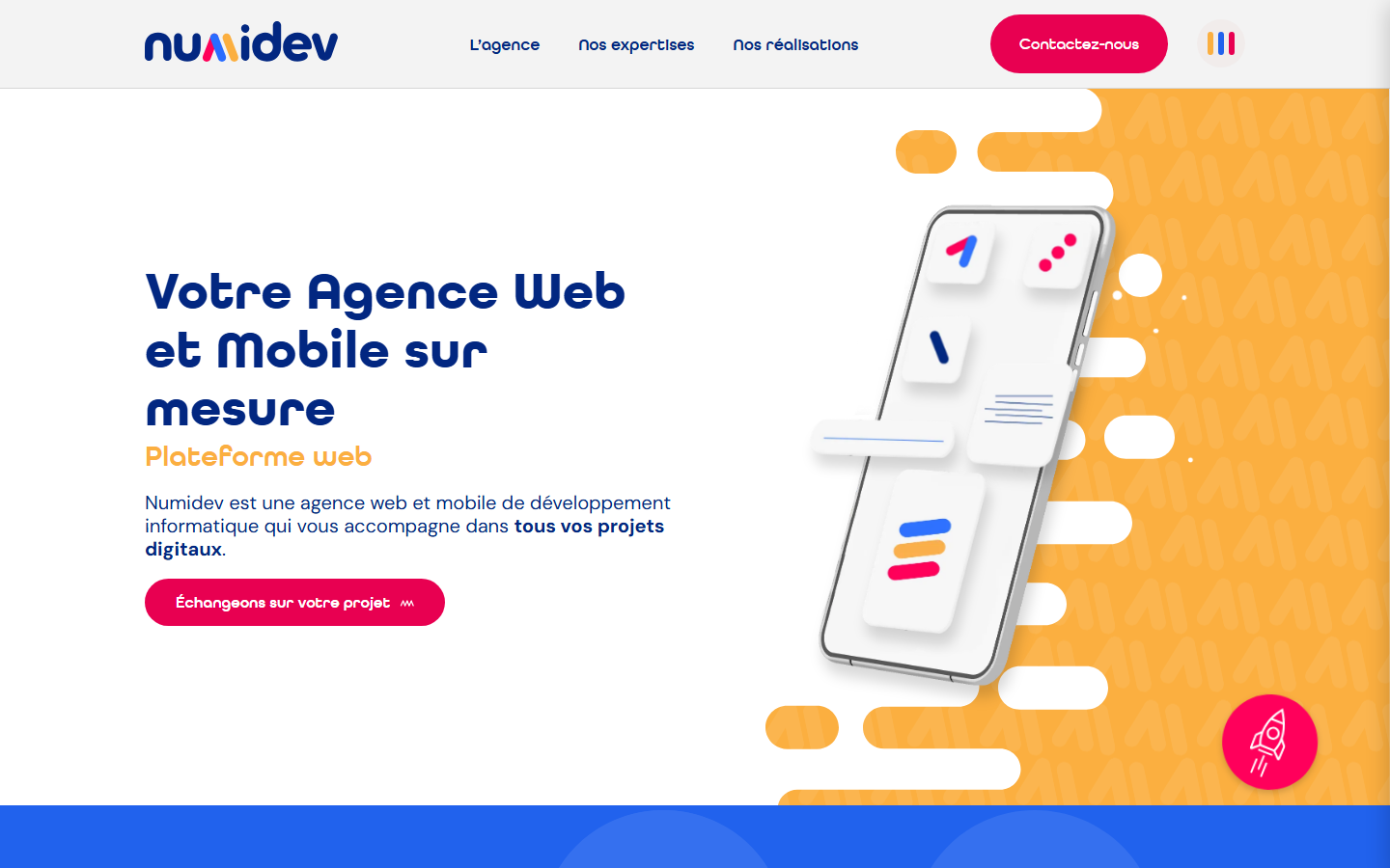 Aperçu du site de Numidev