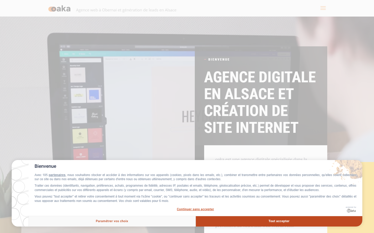 Aperçu du site de Agence Digitale oaka