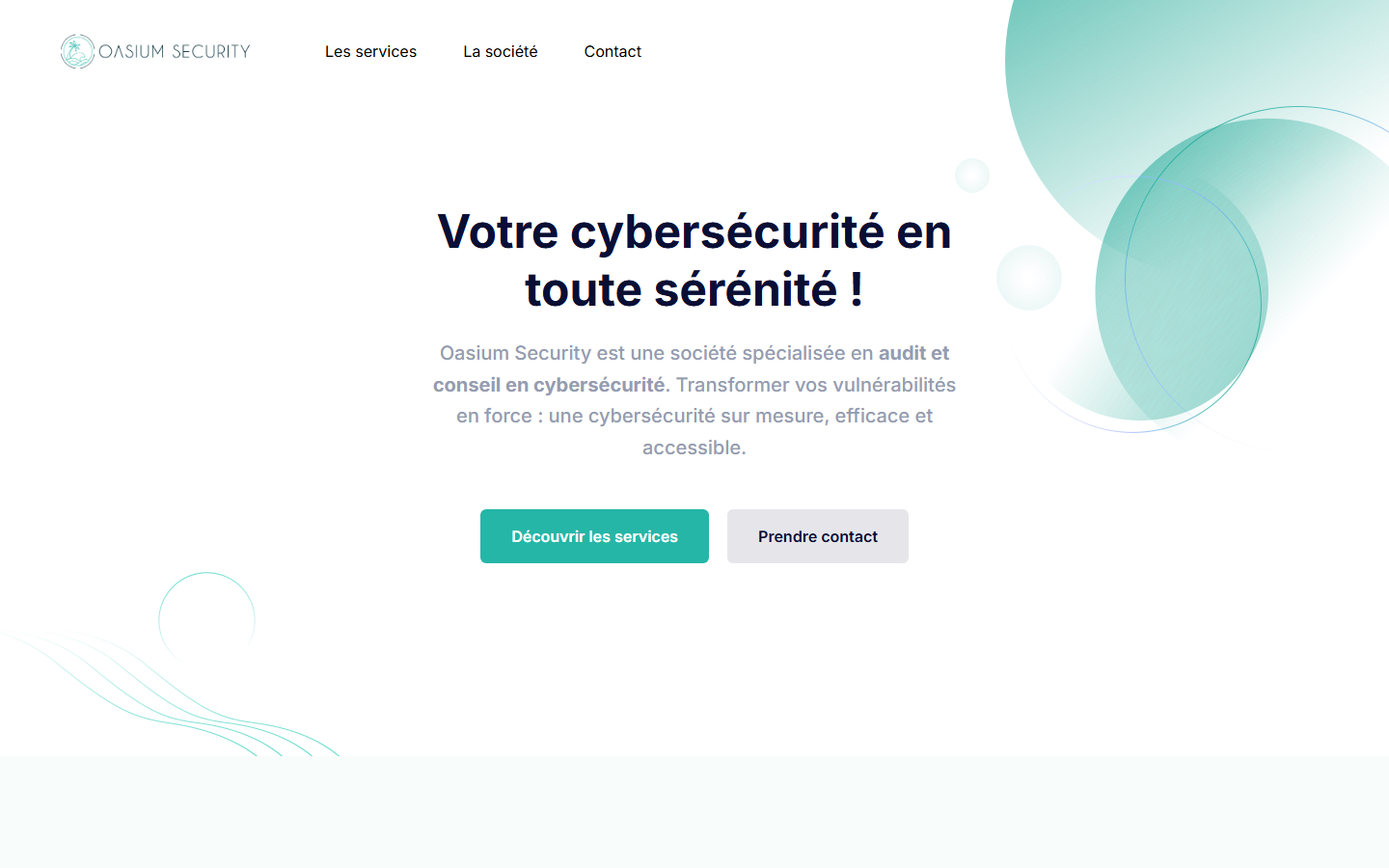Aperçu du site de Oasium Security