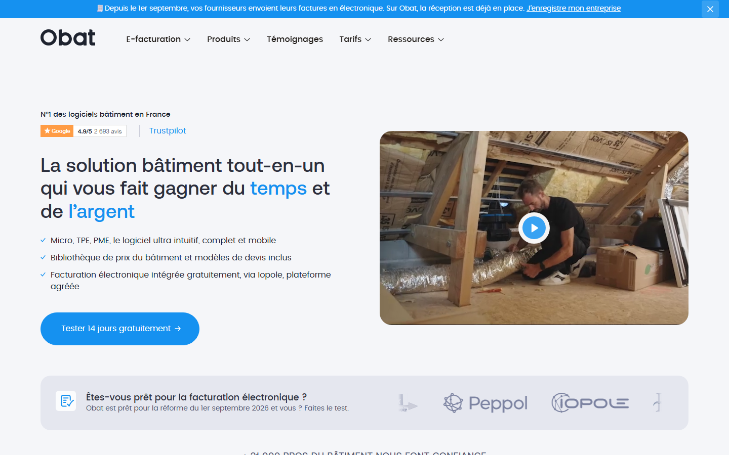Aperçu du site de OBAT
