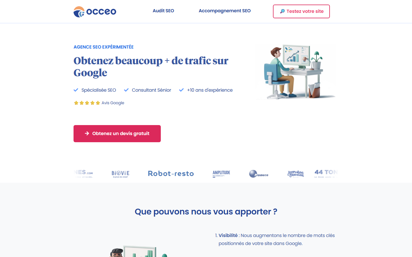 Aperçu du site de Eirl Mansard Adrien
