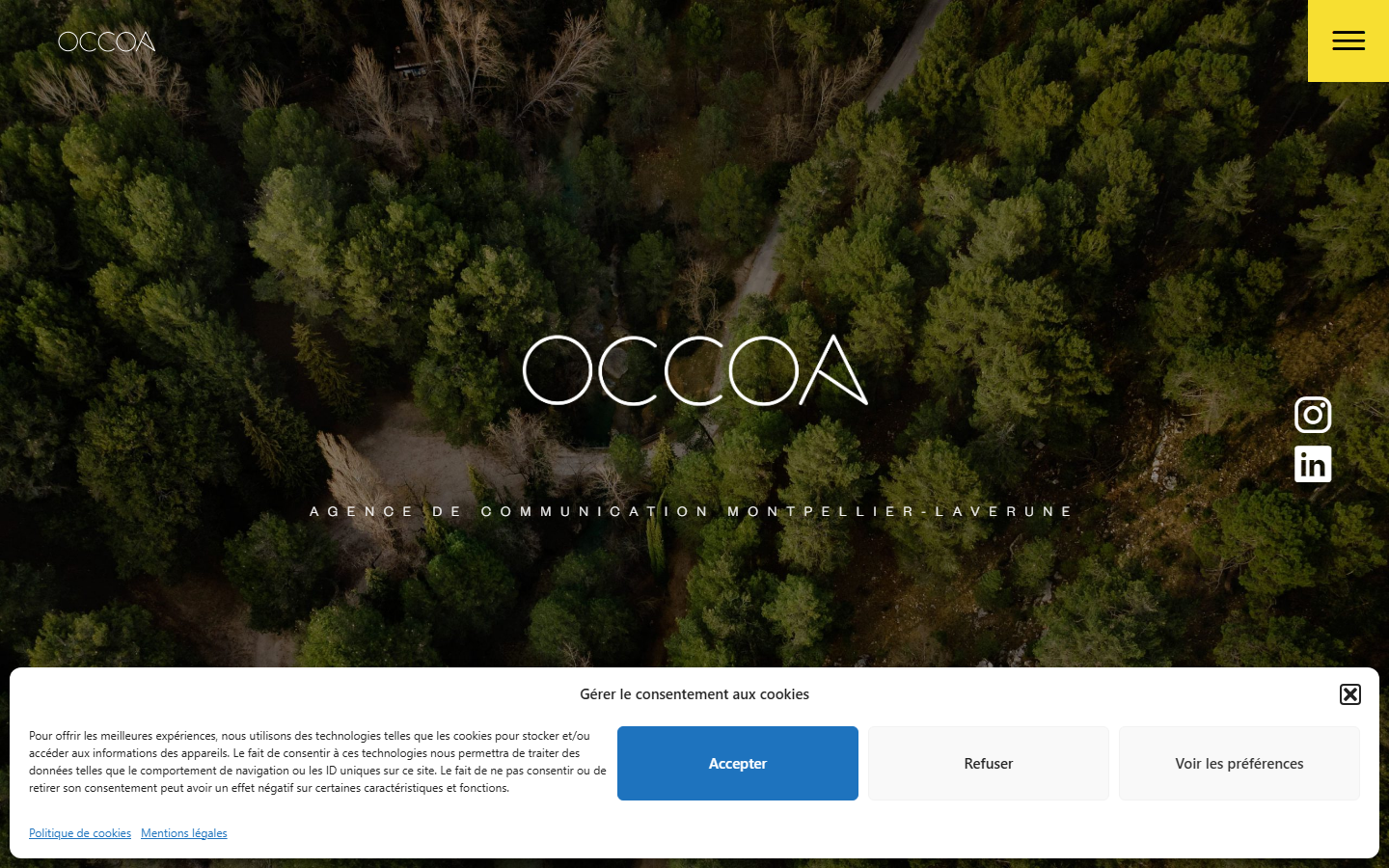 Aperçu du site de OCCOA