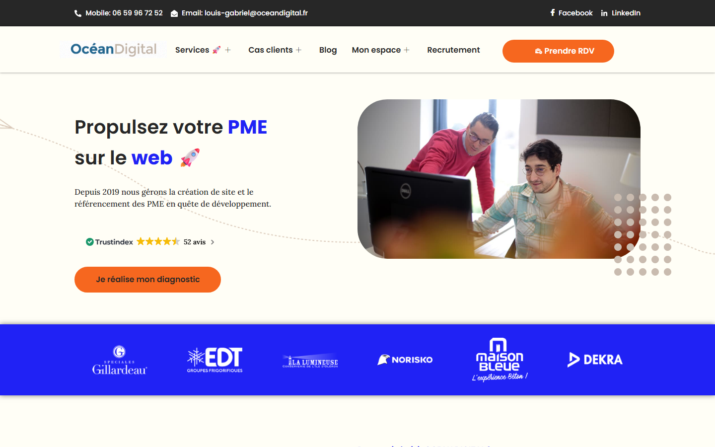 Aperçu du site de Océan Digital
