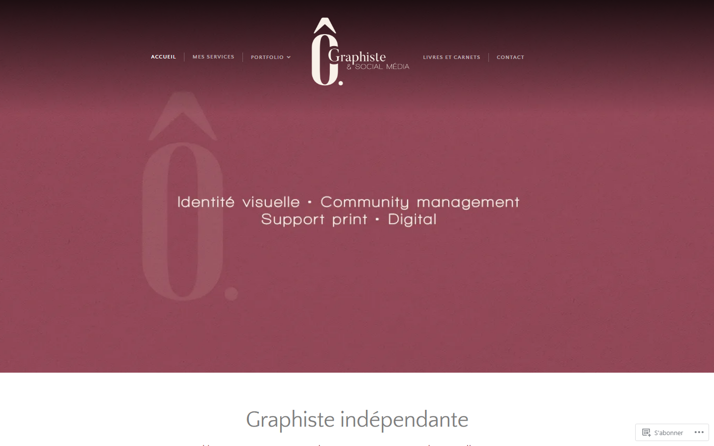 Aperçu du site de Ô Graphiste & Social Média
