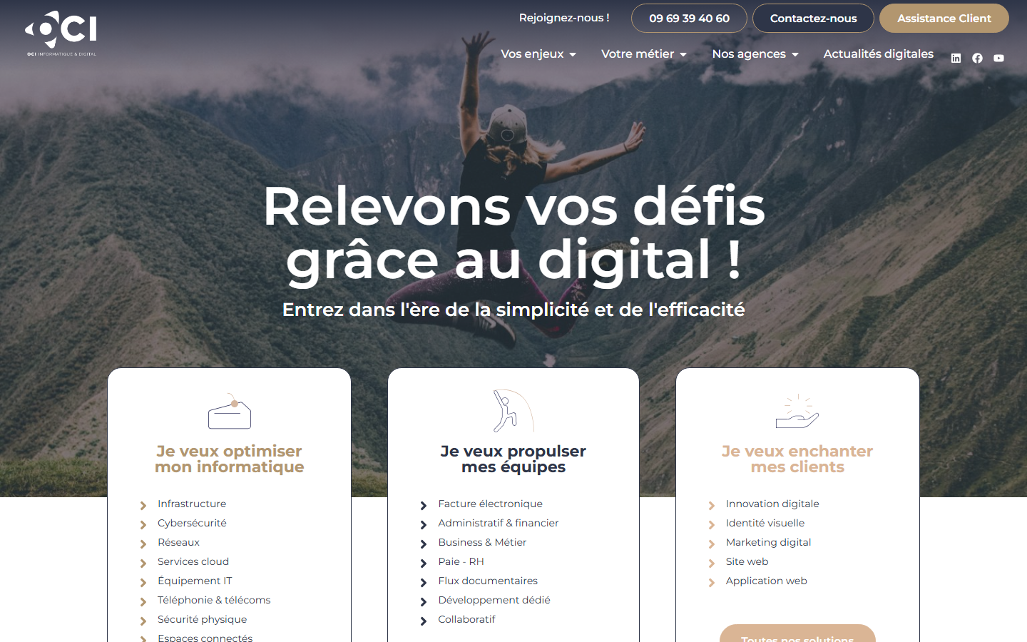 Aperçu du site de OCI INFORMATIQUE ET DIGITAL