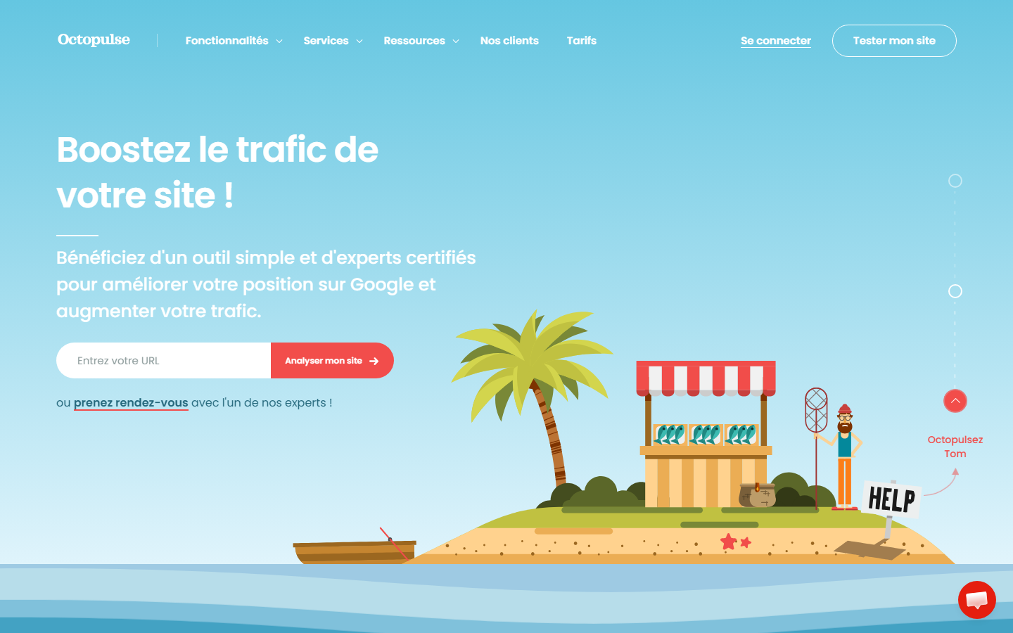 Aperçu du site de Octopulse