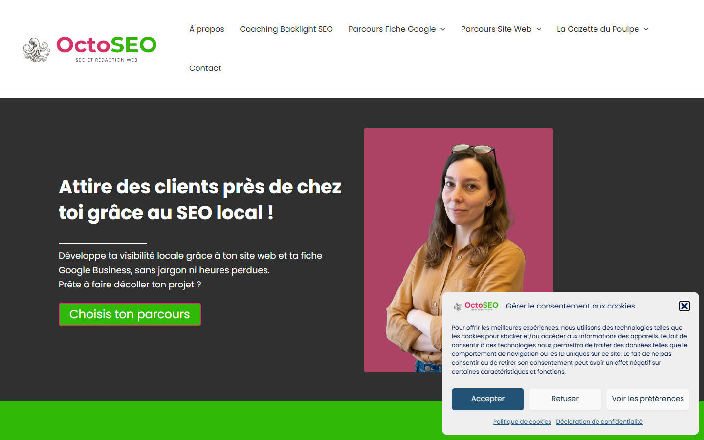 Aperçu du site de OctoSEO