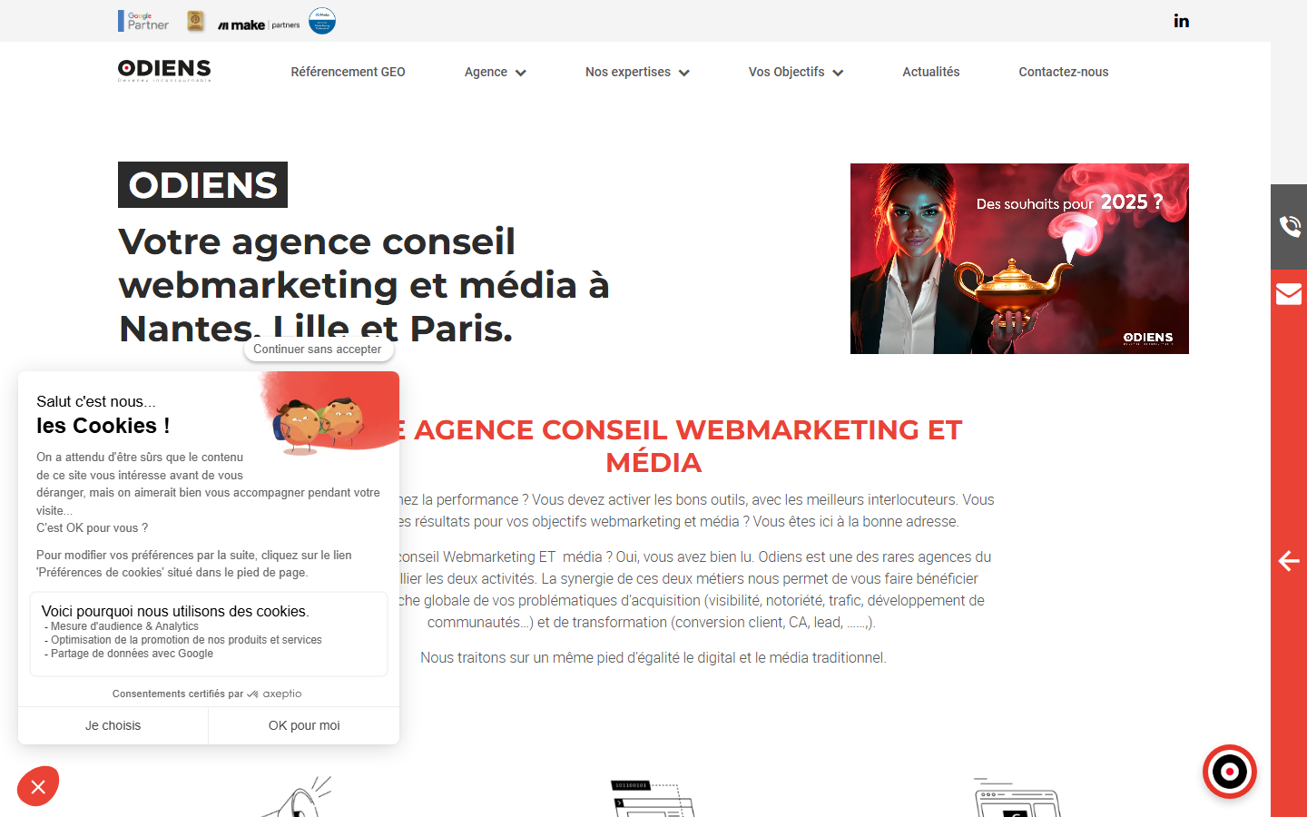 Aperçu du site de Odiens