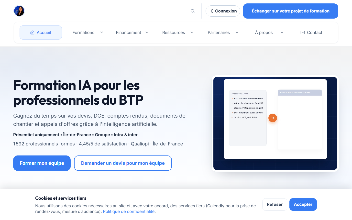 Aperçu du site de OFC CREATION D'ENTREPRISE