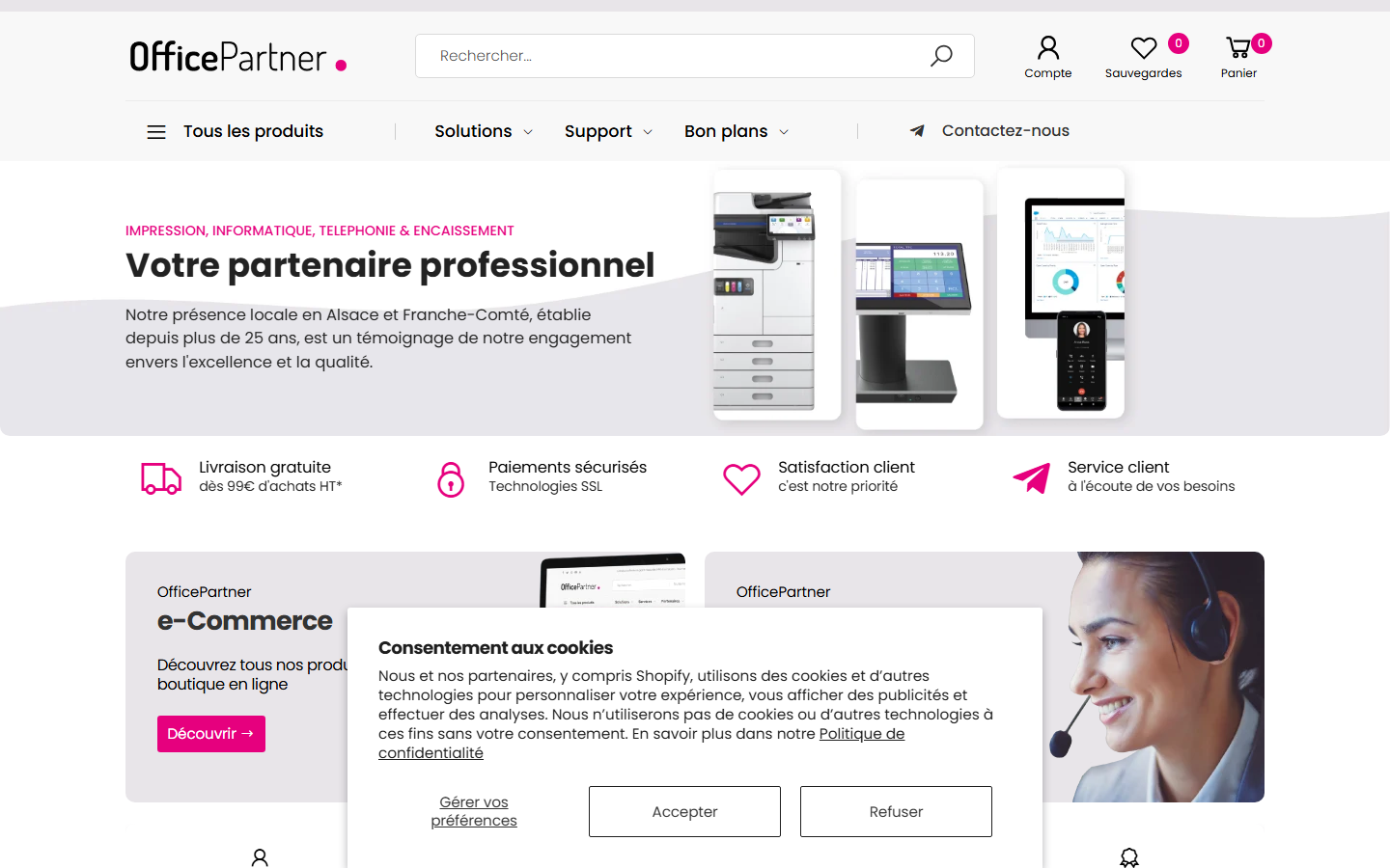 Aperçu du site de OFFICE PARTNER FRANCE