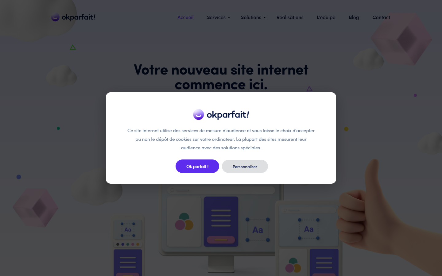 Aperçu du site de okparfait !