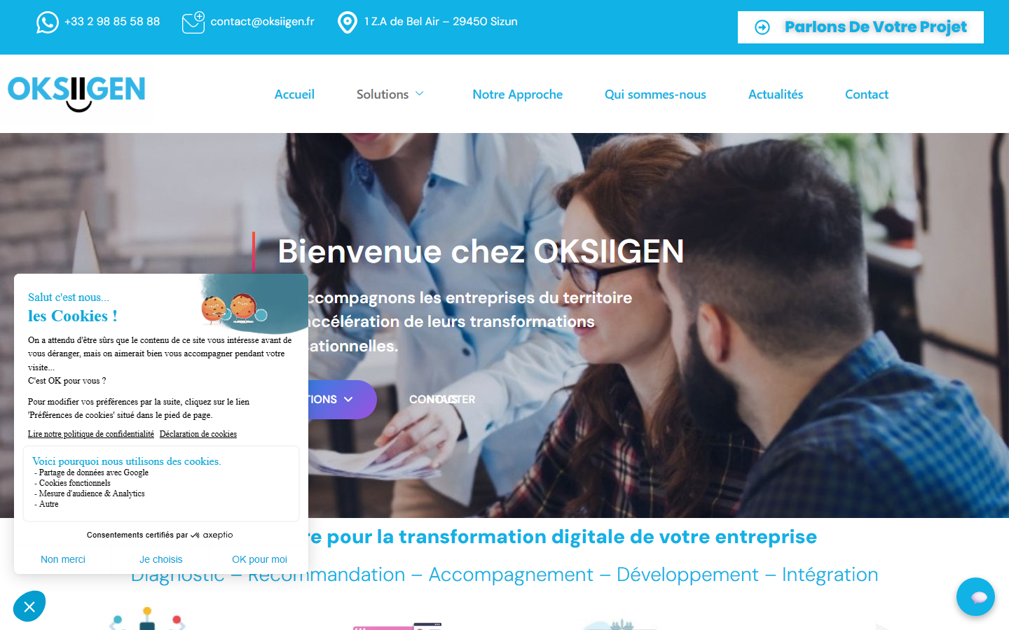 Aperçu du site de OKSIIGEN