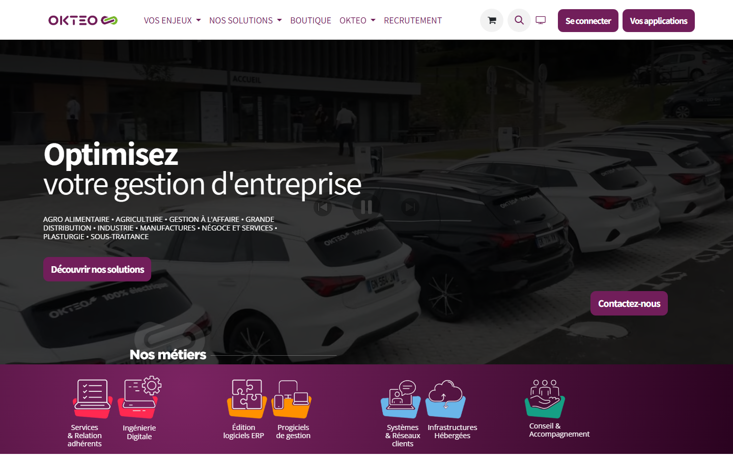 Aperçu du site de OKTEO