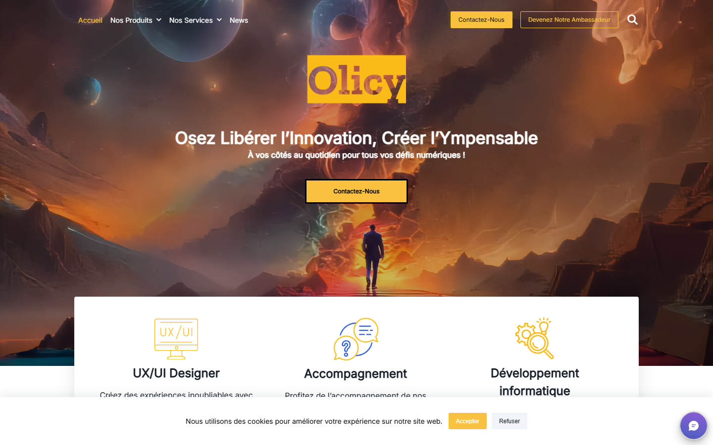 Aperçu du site de OLICY