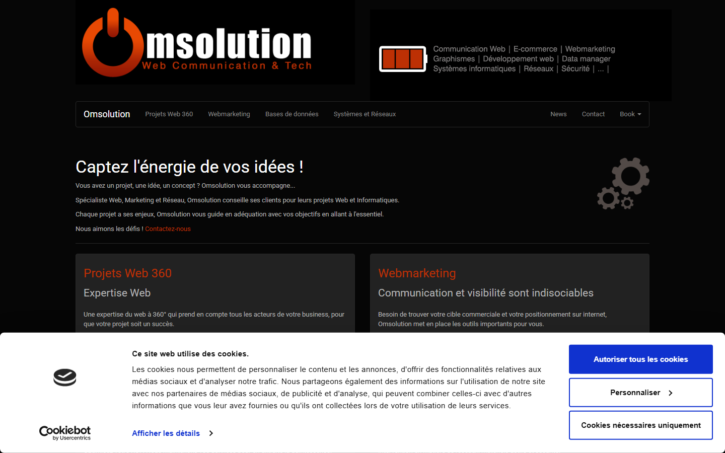 Aperçu du site de Omsolution