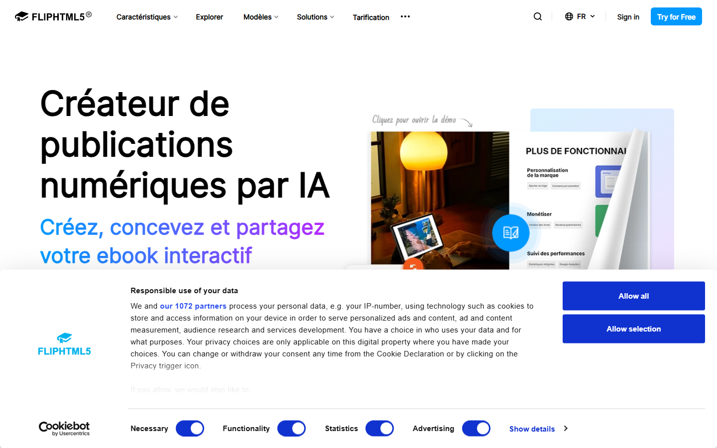 Aperçu du site de All In Digital