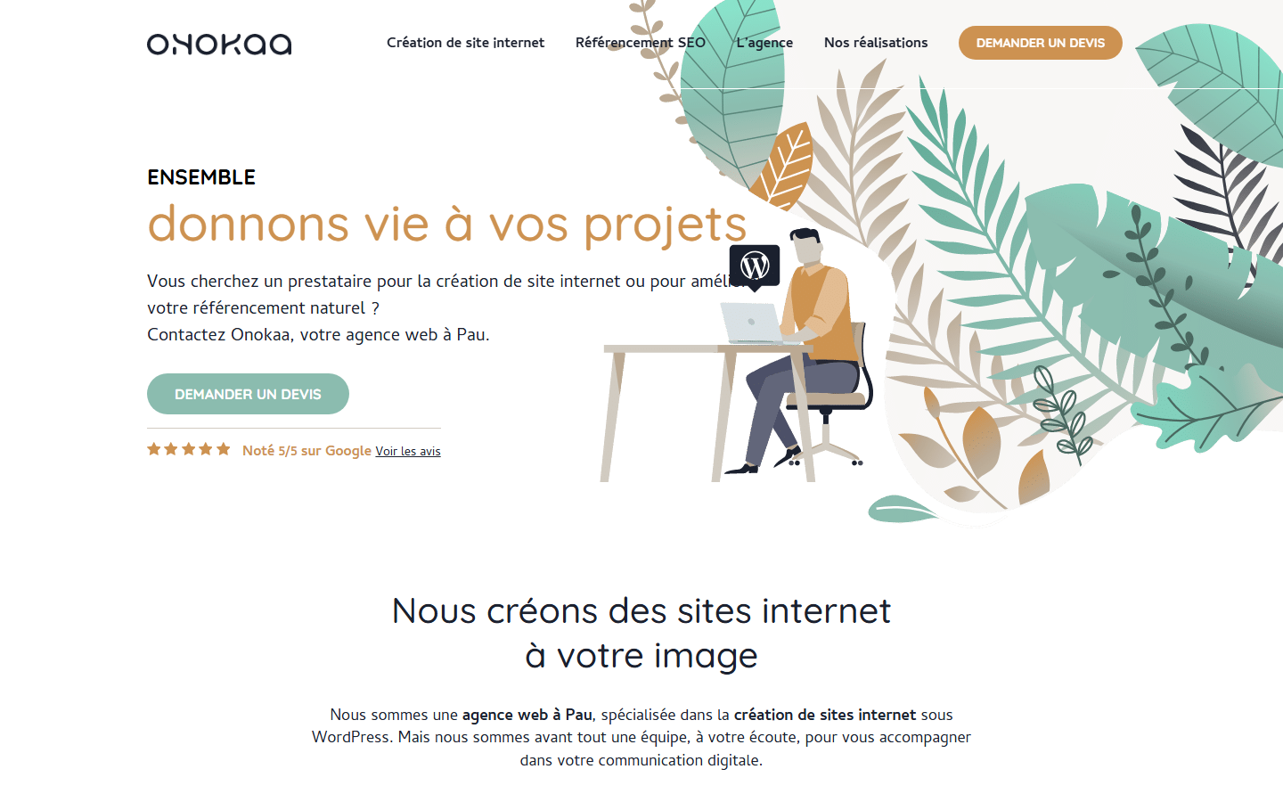 Aperçu du site de Agence Onokaa