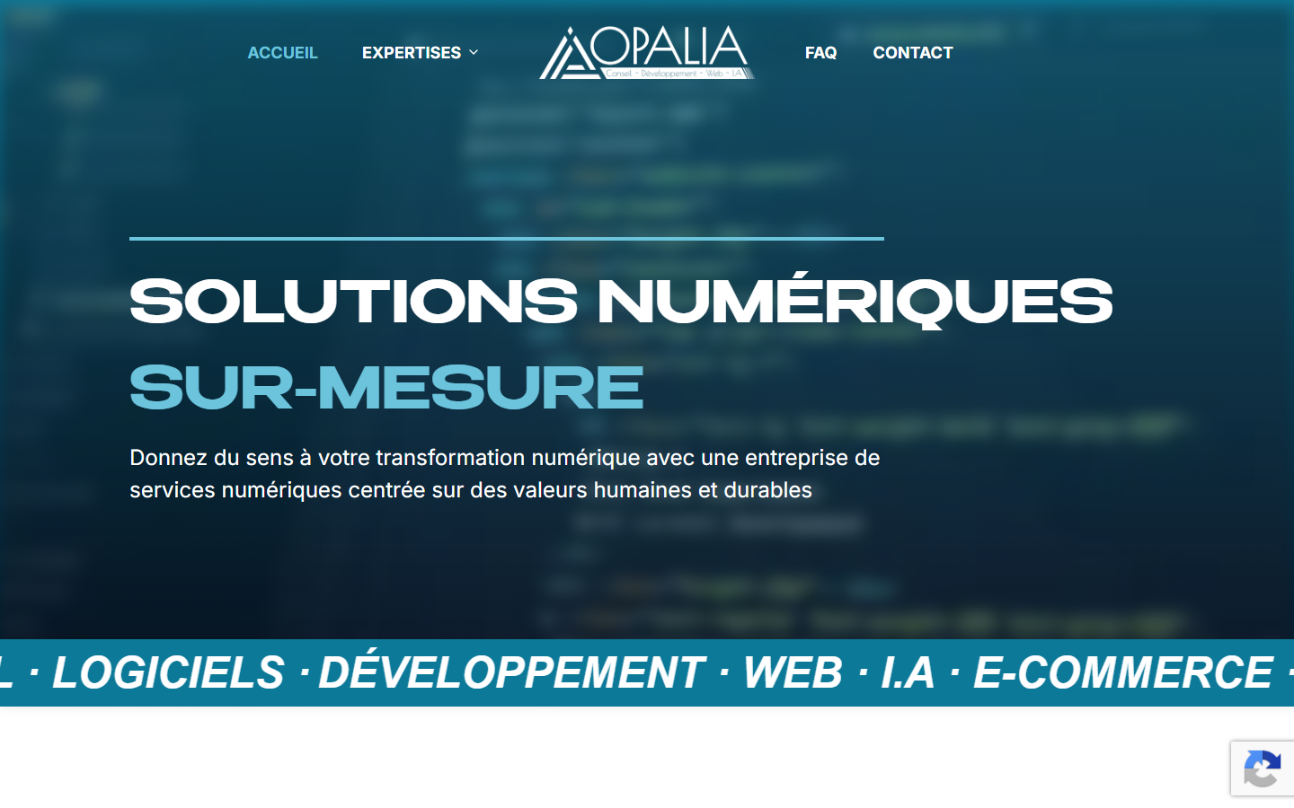 Aperçu du site de OPALIA