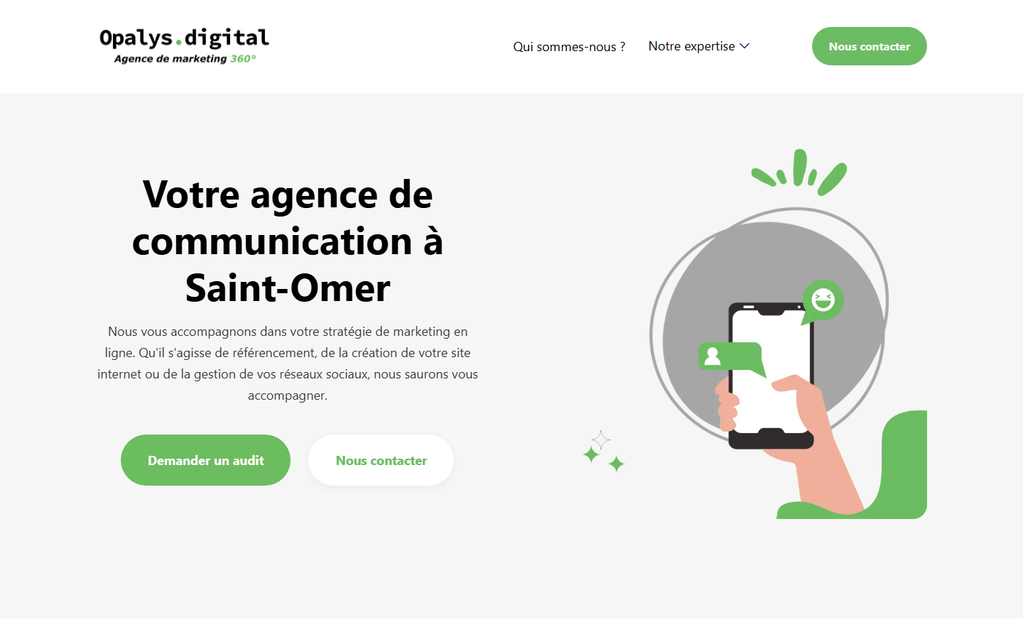 Aperçu du site de OPALYS DIGITAL