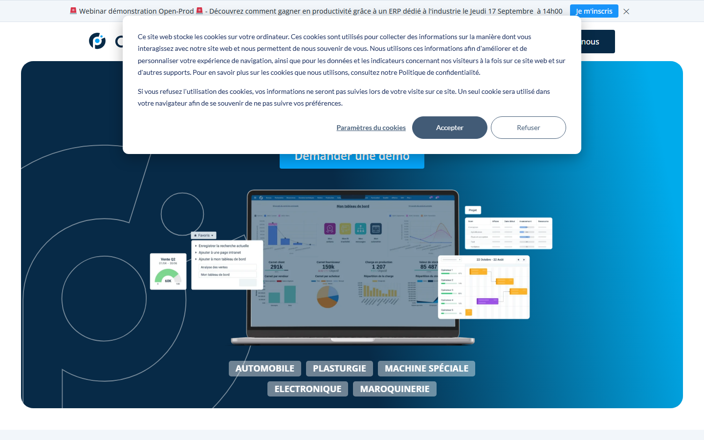 Aperçu du site de OPEN-PROD