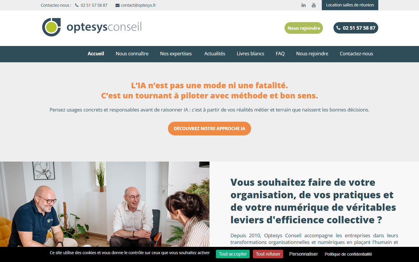 Aperçu du site de Optesys Conseil