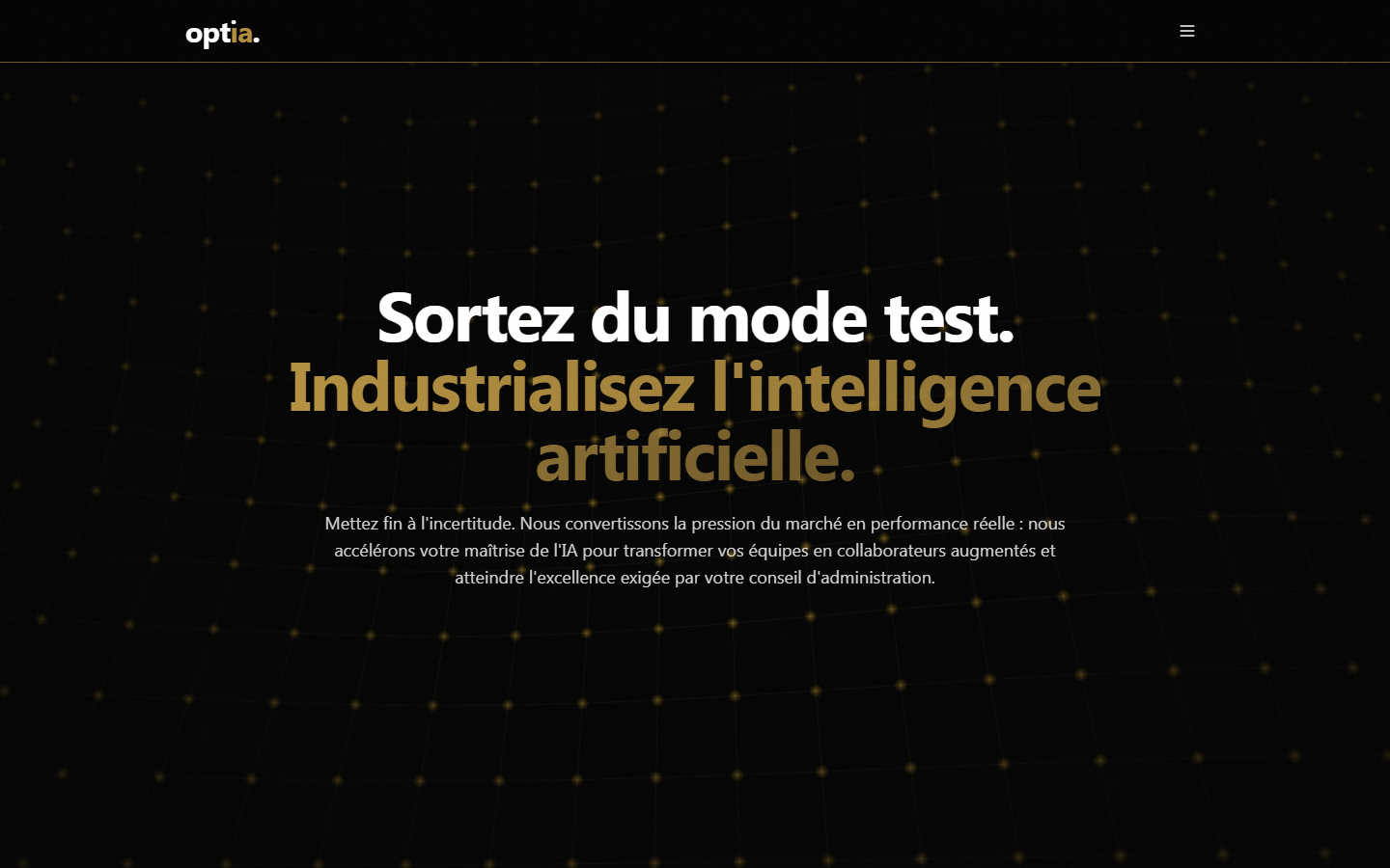 Aperçu du site de Optia