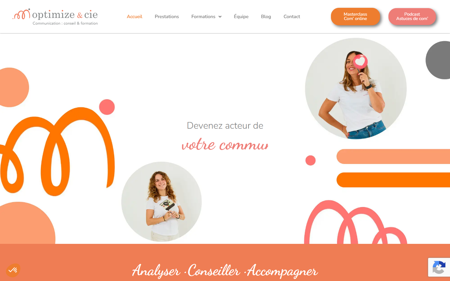 Aperçu du site de OPTIMIZE & CIE