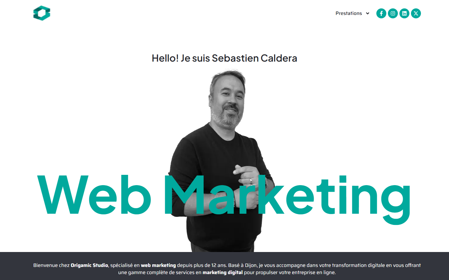 Aperçu du site de Origamic Studio
