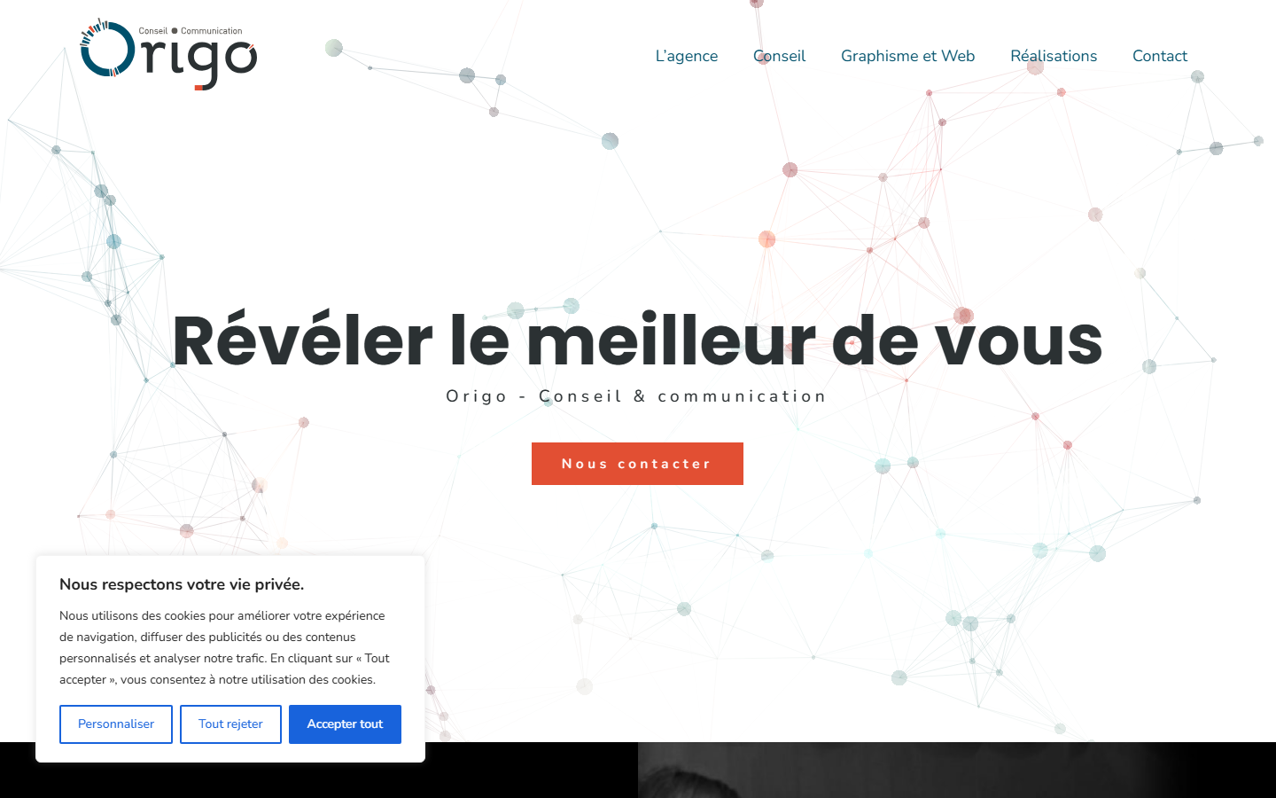 Aperçu du site de ORIGO