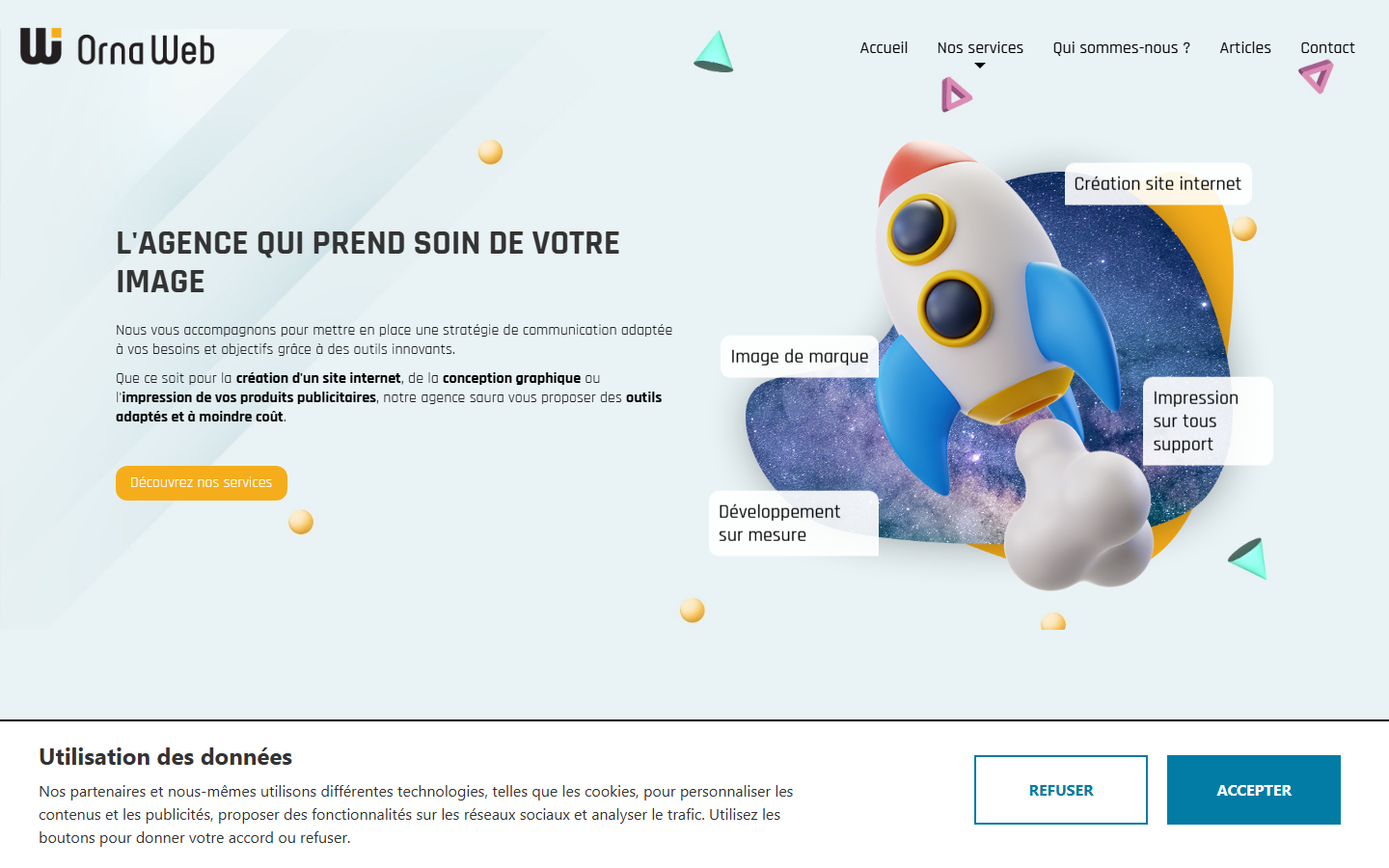 Aperçu du site de ORNAWEB