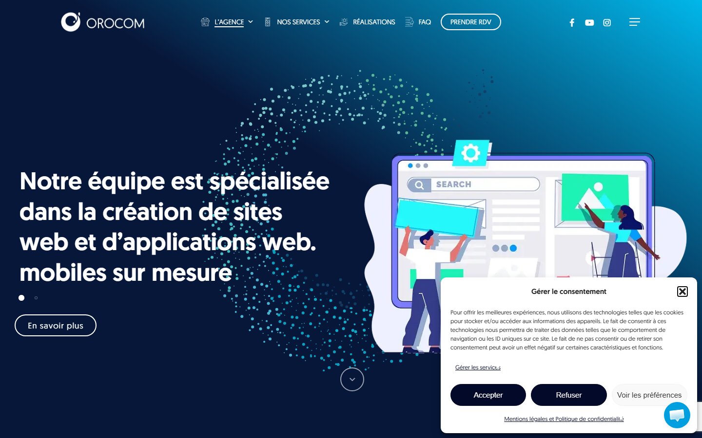 Aperçu du site de OROCOM