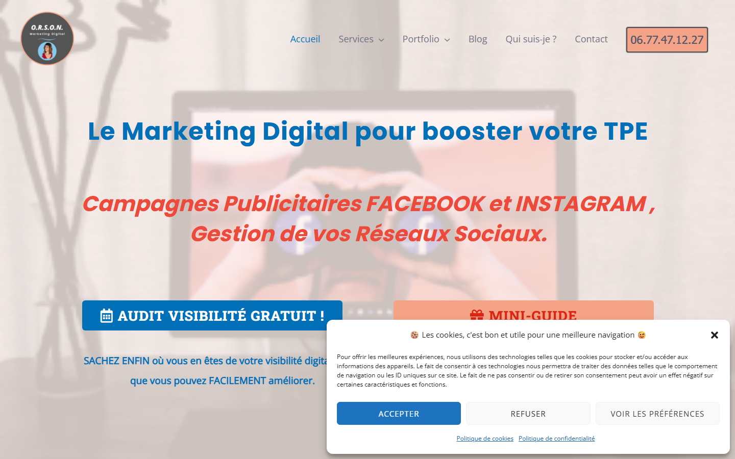 Aperçu du site de ORSON Marketing Digital