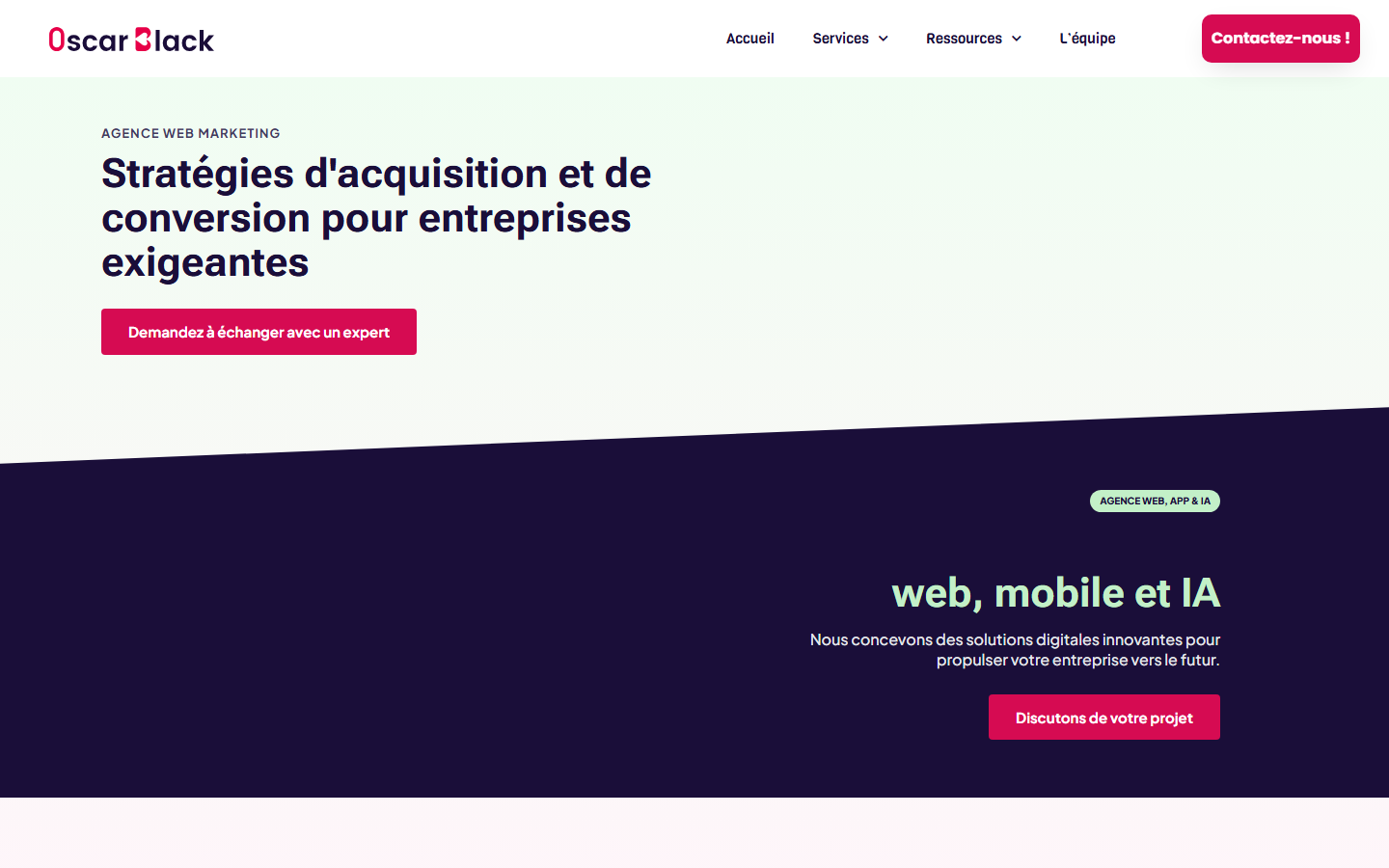 Aperçu du site de OSCAR BLACK