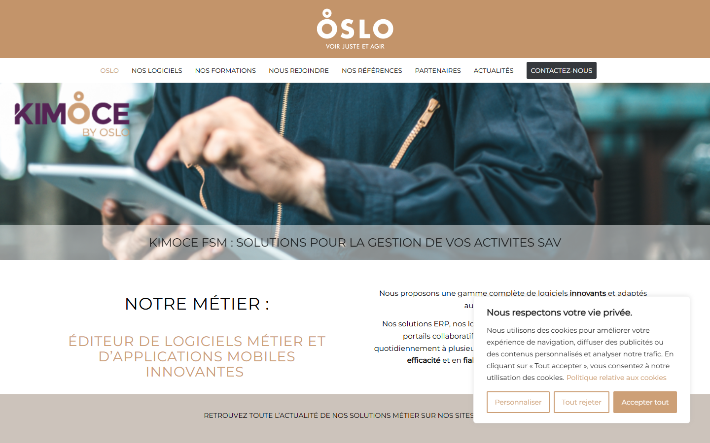 Aperçu du site de OSLO