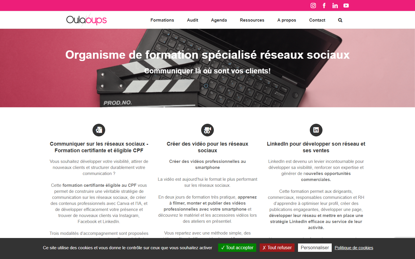 Aperçu du site de Oulaoups
