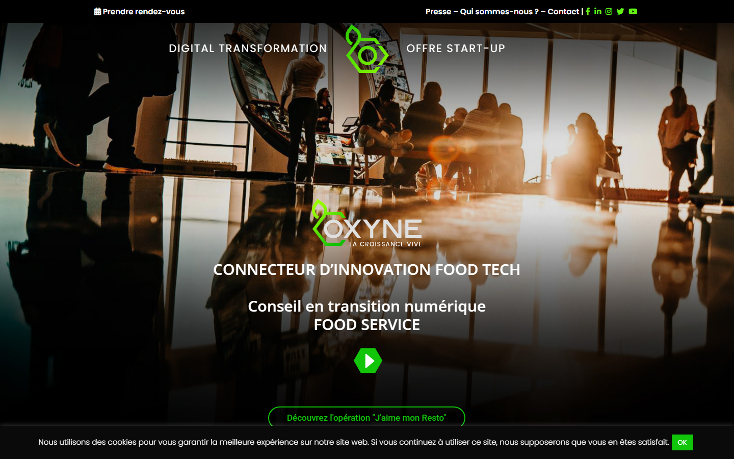 Aperçu du site de J'AIME MON RESTO