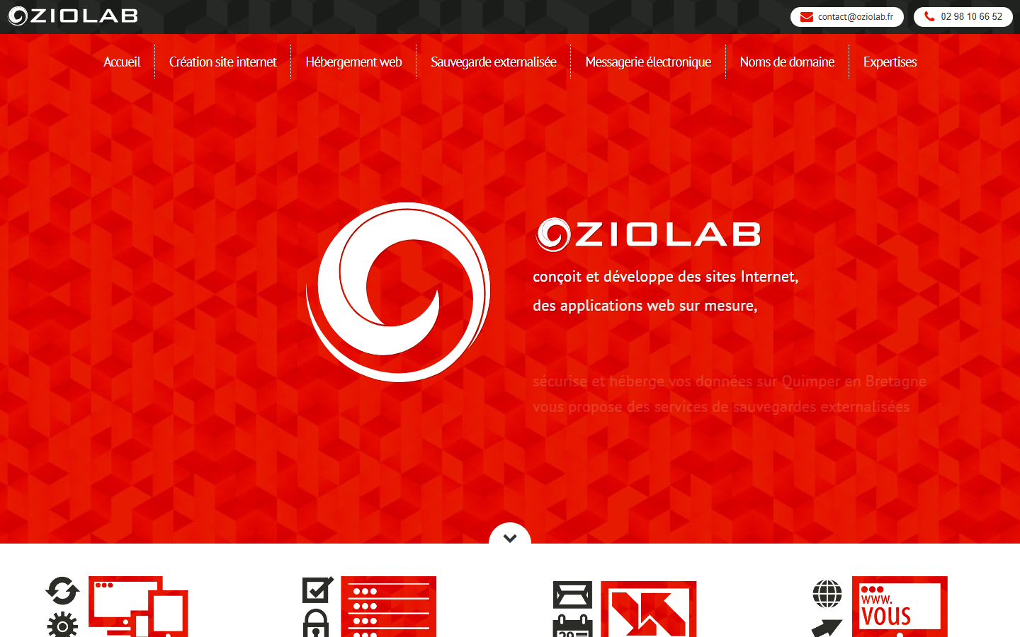 Aperçu du site de OZIOLAB