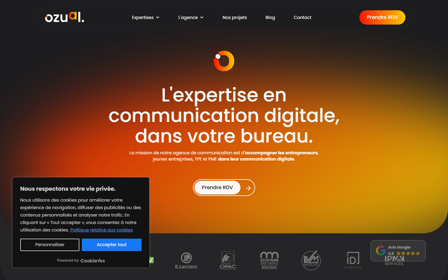 Aperçu du site de Ozual