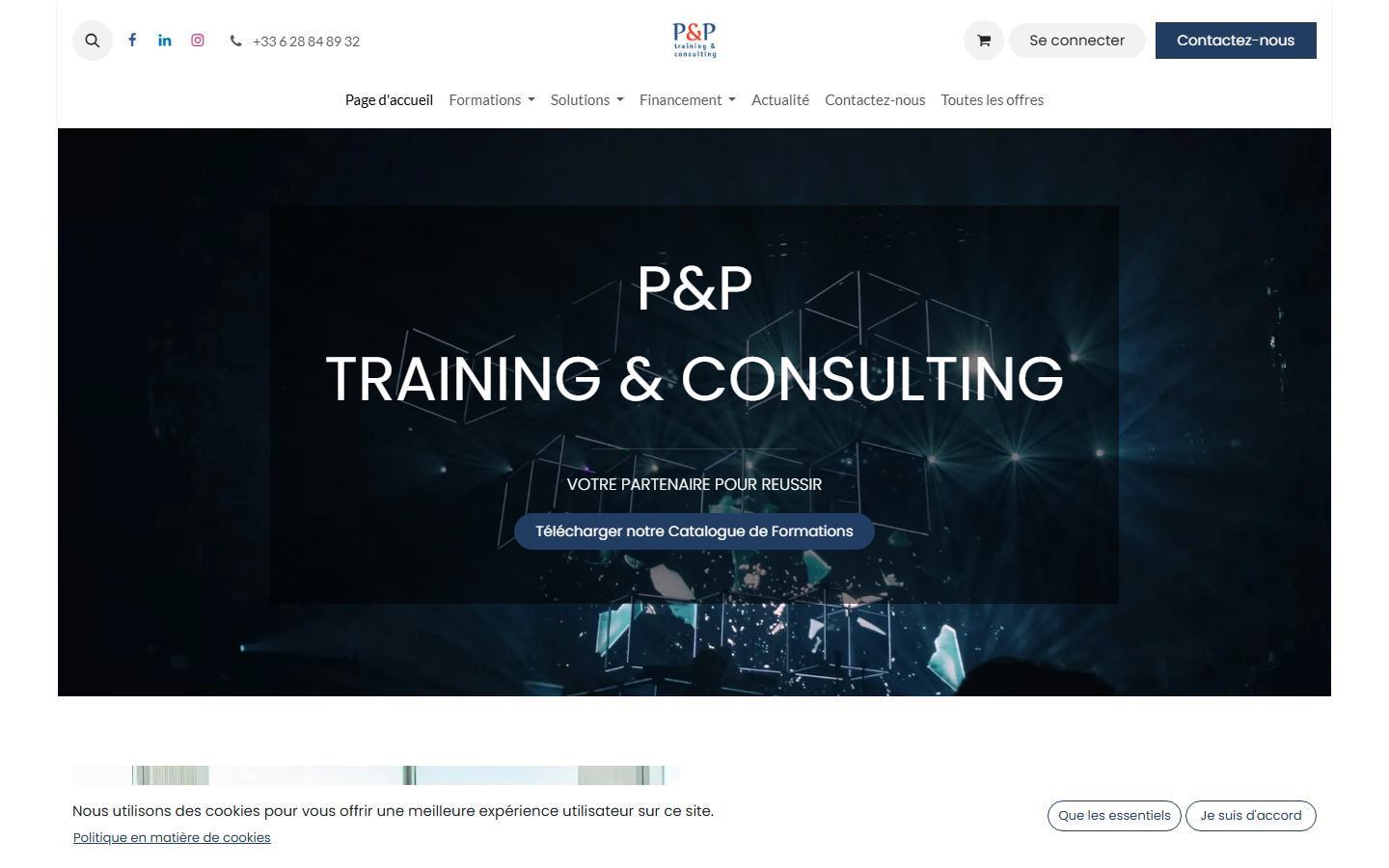 Aperçu du site de P&P TRAINING & CONSULTING