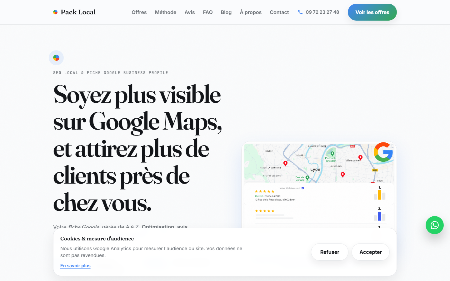 Aperçu du site de PACK LOCAL