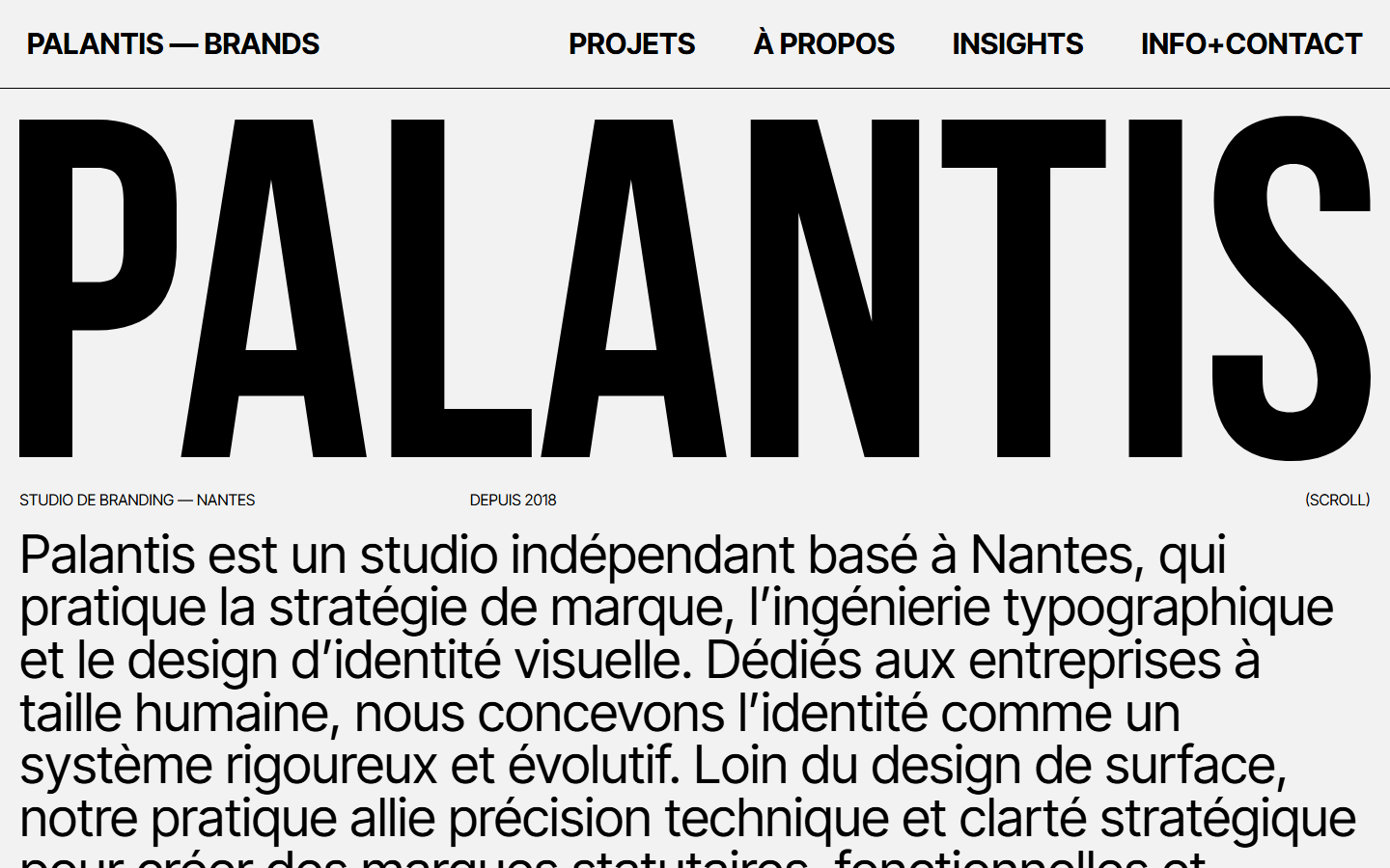 Aperçu du site de Palantis