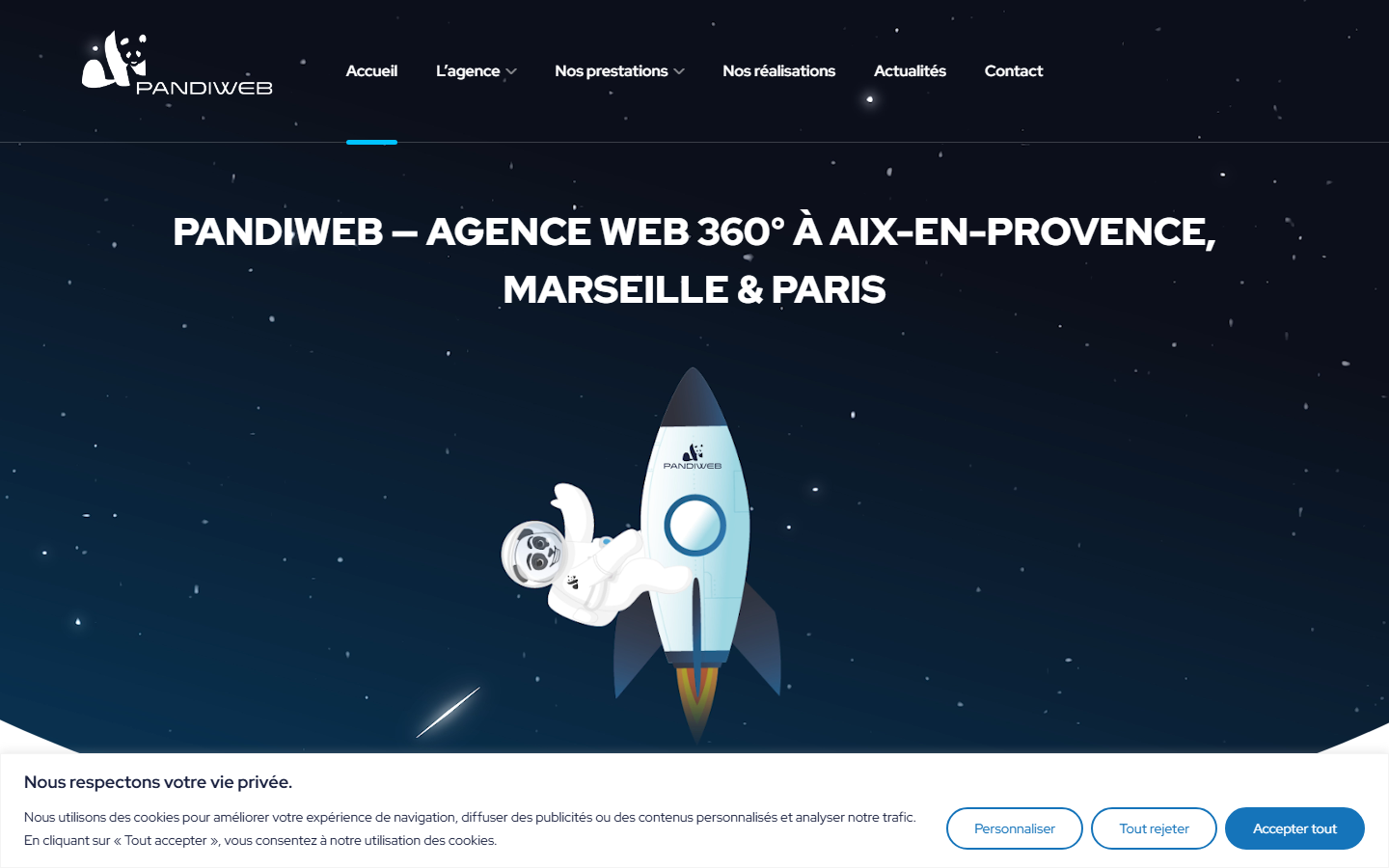 Aperçu du site de PANDIWEB
