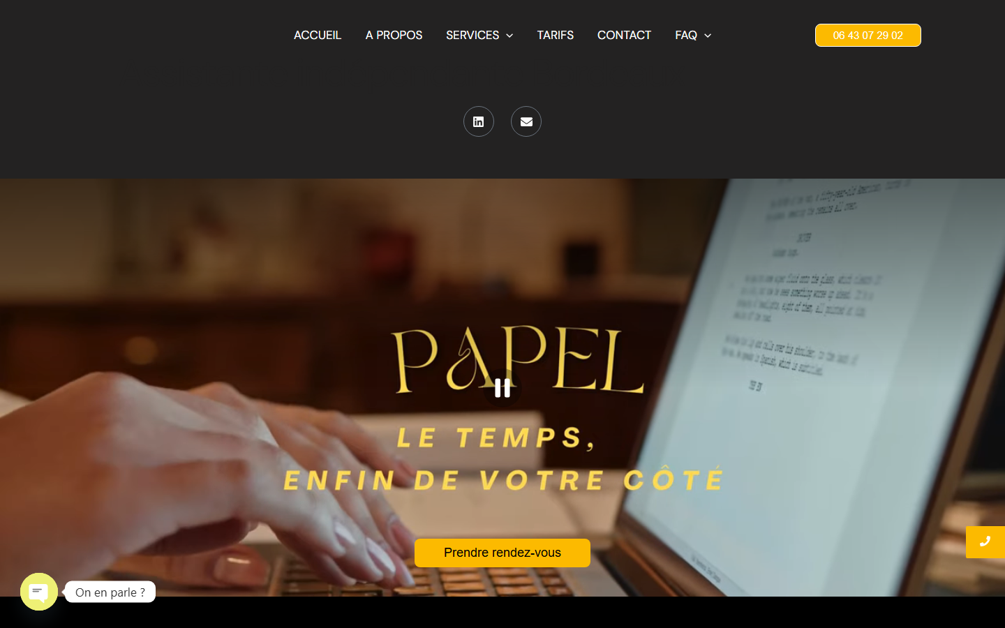Aperçu du site de PAPEL