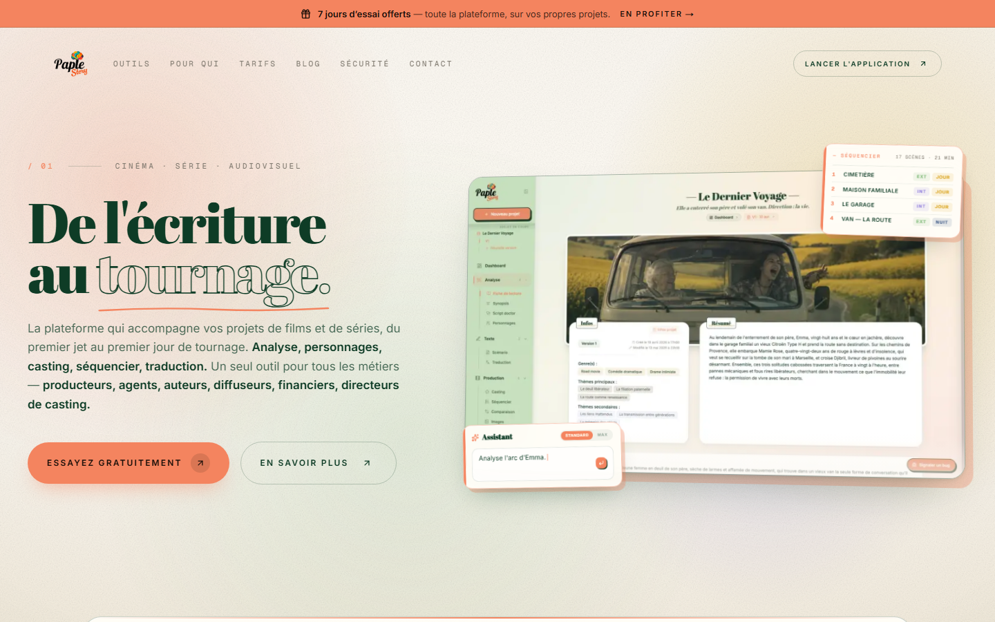 Aperçu du site de PAPLE STORY