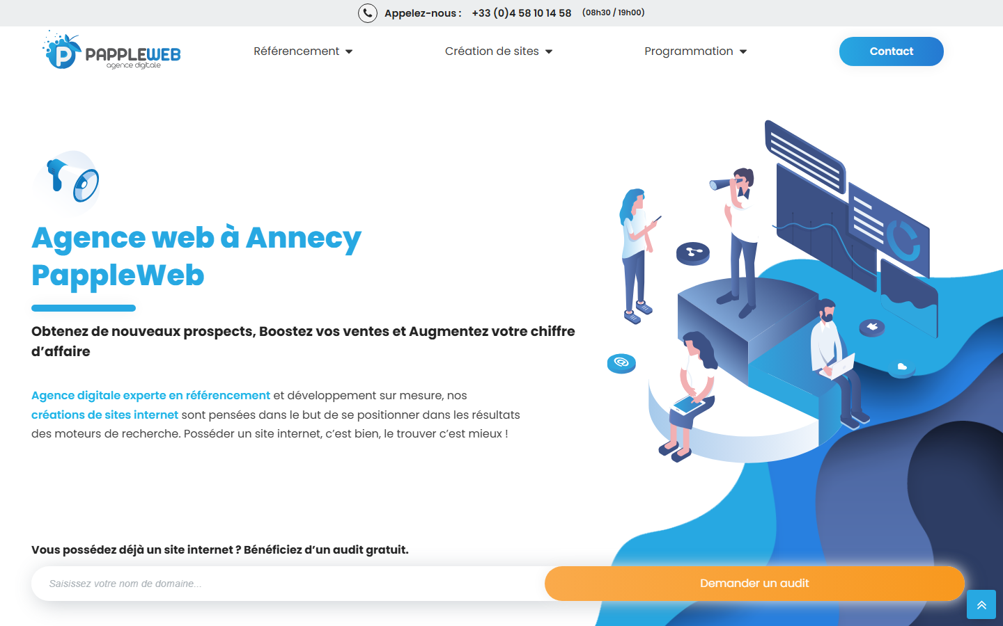Aperçu du site de PAPPLEWEB