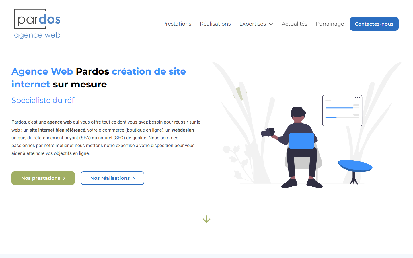 Aperçu du site de PARDOS