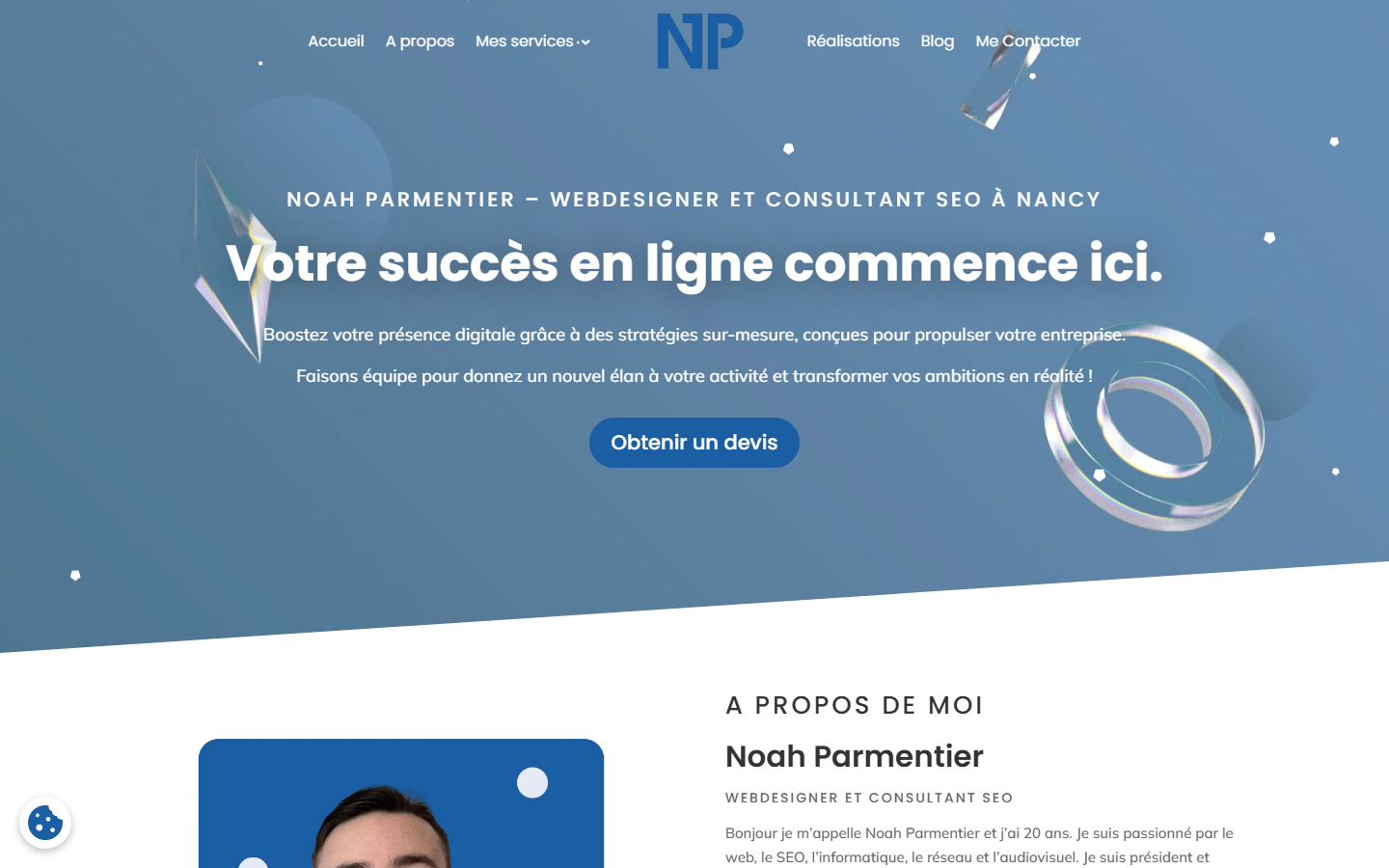 Aperçu du site de PARMENTIER NOAH