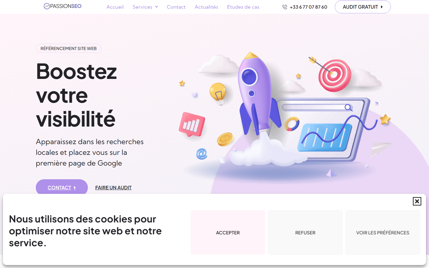 Aperçu du site de PASSION SEO